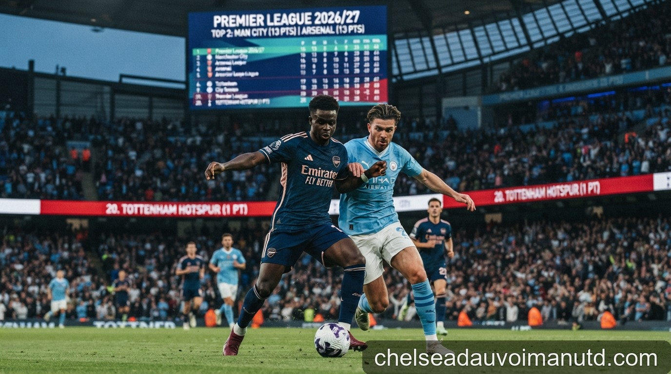 Premier League 2026/27: Arsenal và Man City song mã, Tottenham gây sốc ở đáy bảng